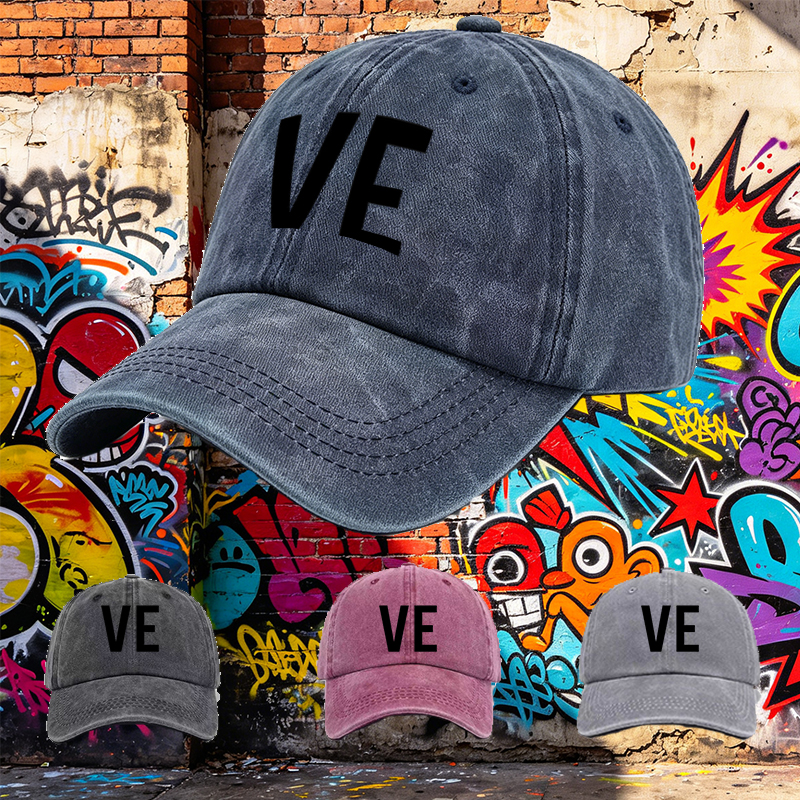 Men's Printed Washed Cap with 