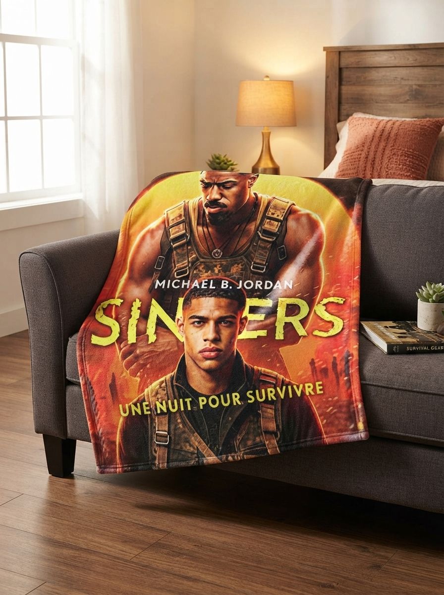 Custom Photo Face Portrait Flannel Throw Blanket Ultra Soft Anti Pilling Fleece Personalized Gift for Sofa Bed Travel