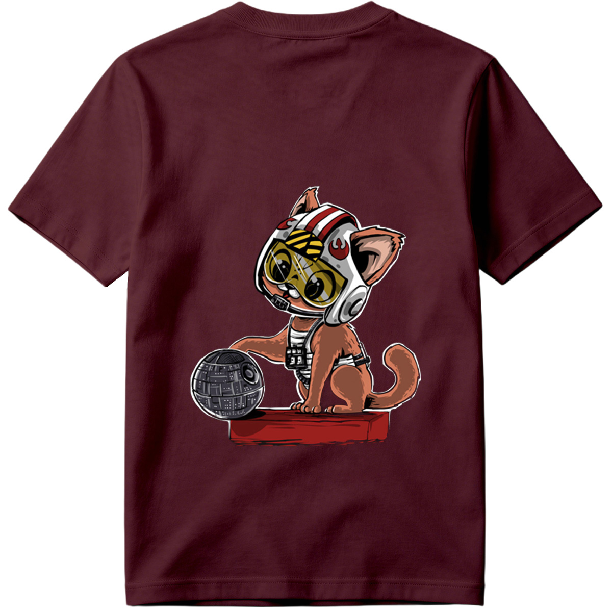 Star Wars Cat Pilot with Death Star - Tee