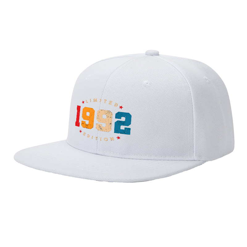 Flat Brim Baseball Cap 1992 Limited Edition Vintage Graphic Streetwear Skate Underground Style for Basketball Court Skate Park Urban Lifestyle Skaters Rappers Streetwear Enthusiasts