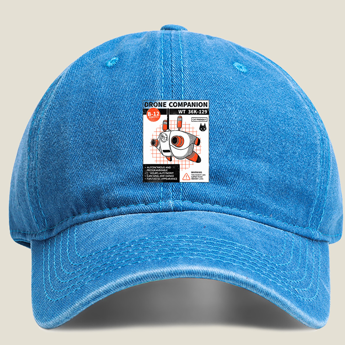 Drone Companion B-12 Robotics WT 36K-129 - Washed Denim - Baseball Cap