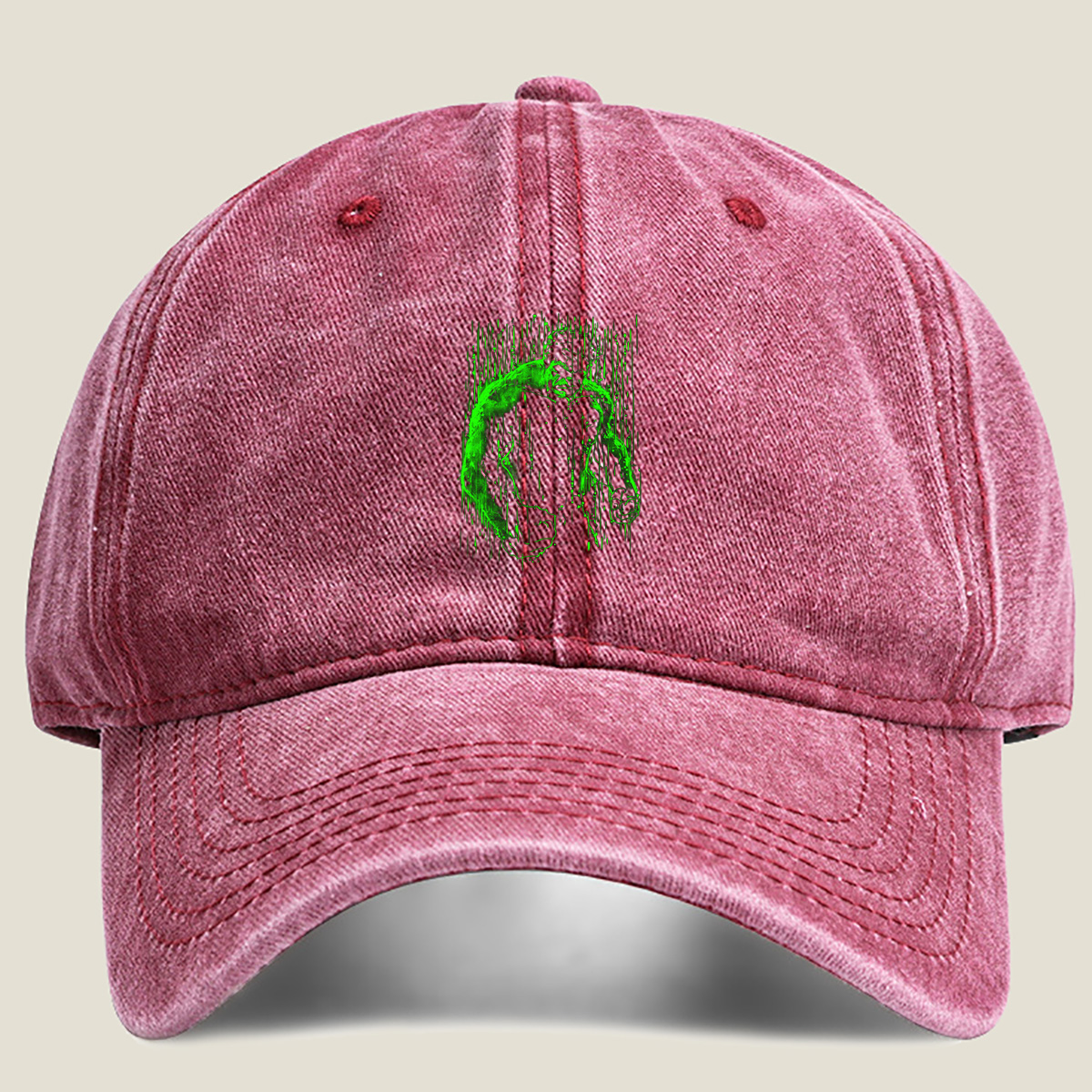 Hulk in Matrix Style - Washed Denim - Baseball Cap