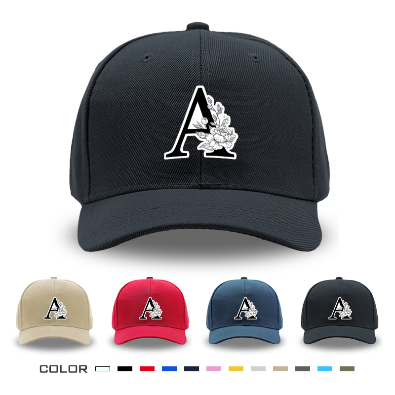 1pc New Baseball Cap with Letter A Floral Print Unisex Adjustable Hat for Outdoor Activities and Casual Wear Adults and Teens