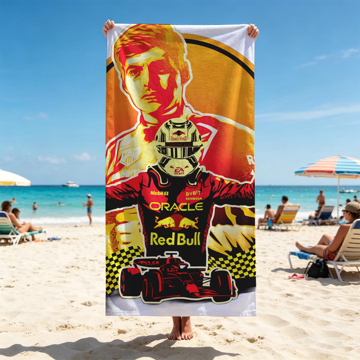 Max Verstappen Red Bull Racing Formula 1 Champion - Beach towels