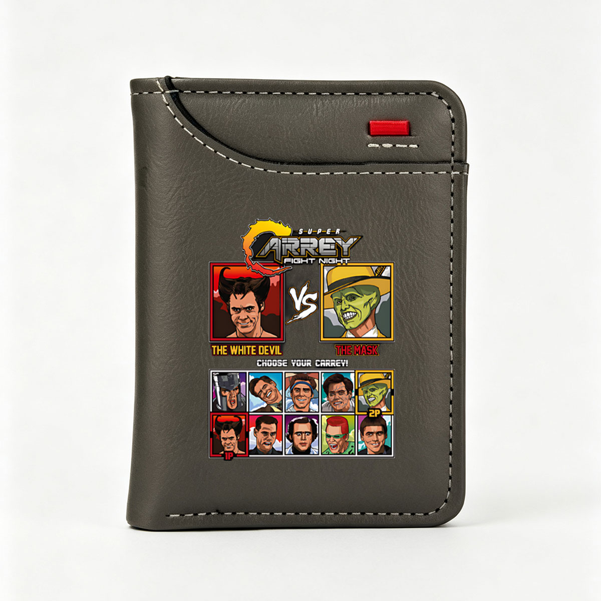Super Carrey Fight Night: The White Devil vs The Mask - Choose Your Carrey! - Vertical Style Wallet