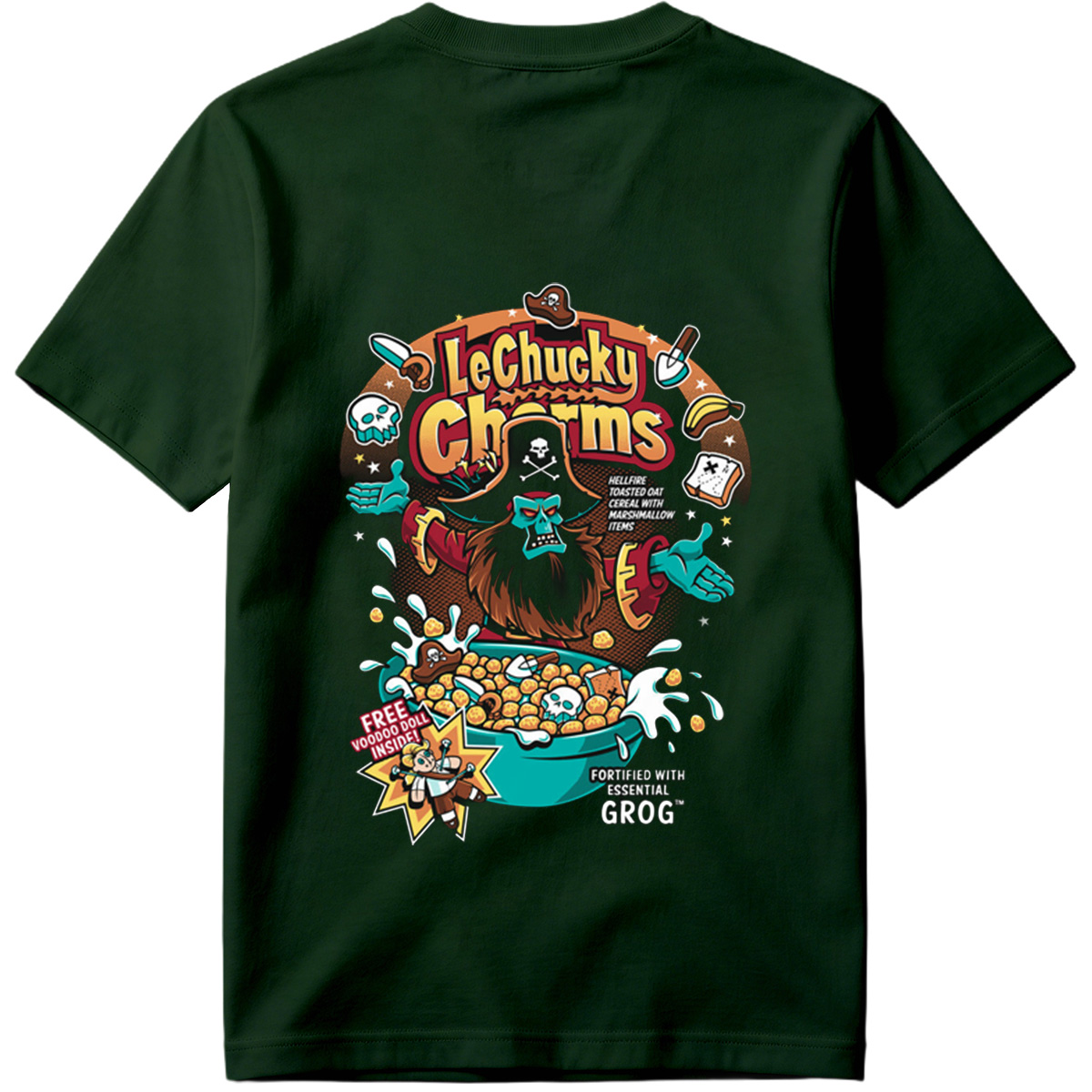 LeChucky Charms: Hellfire Toasted Oat Cereal with Voodoo Doll and Grog - Tee