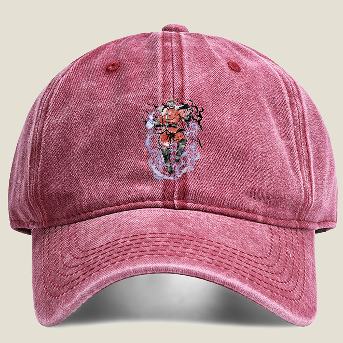 M. Bison from Street Fighter - Washed Denim - Baseball Cap