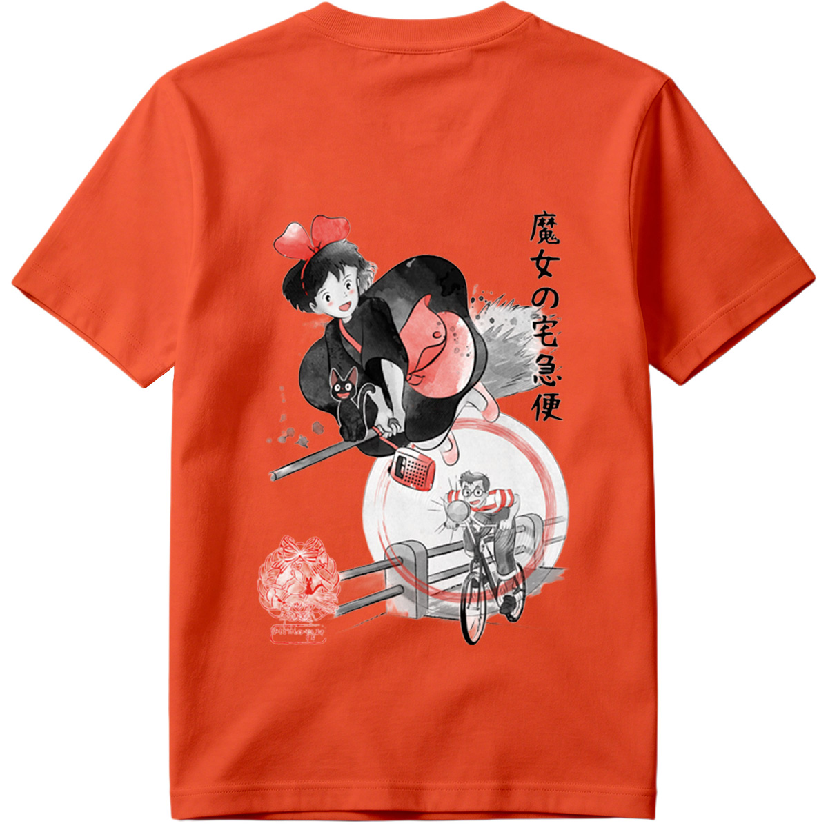 Kiki's Delivery Service: Kiki and Jiji on Broomstick with Delivery Man - Tee