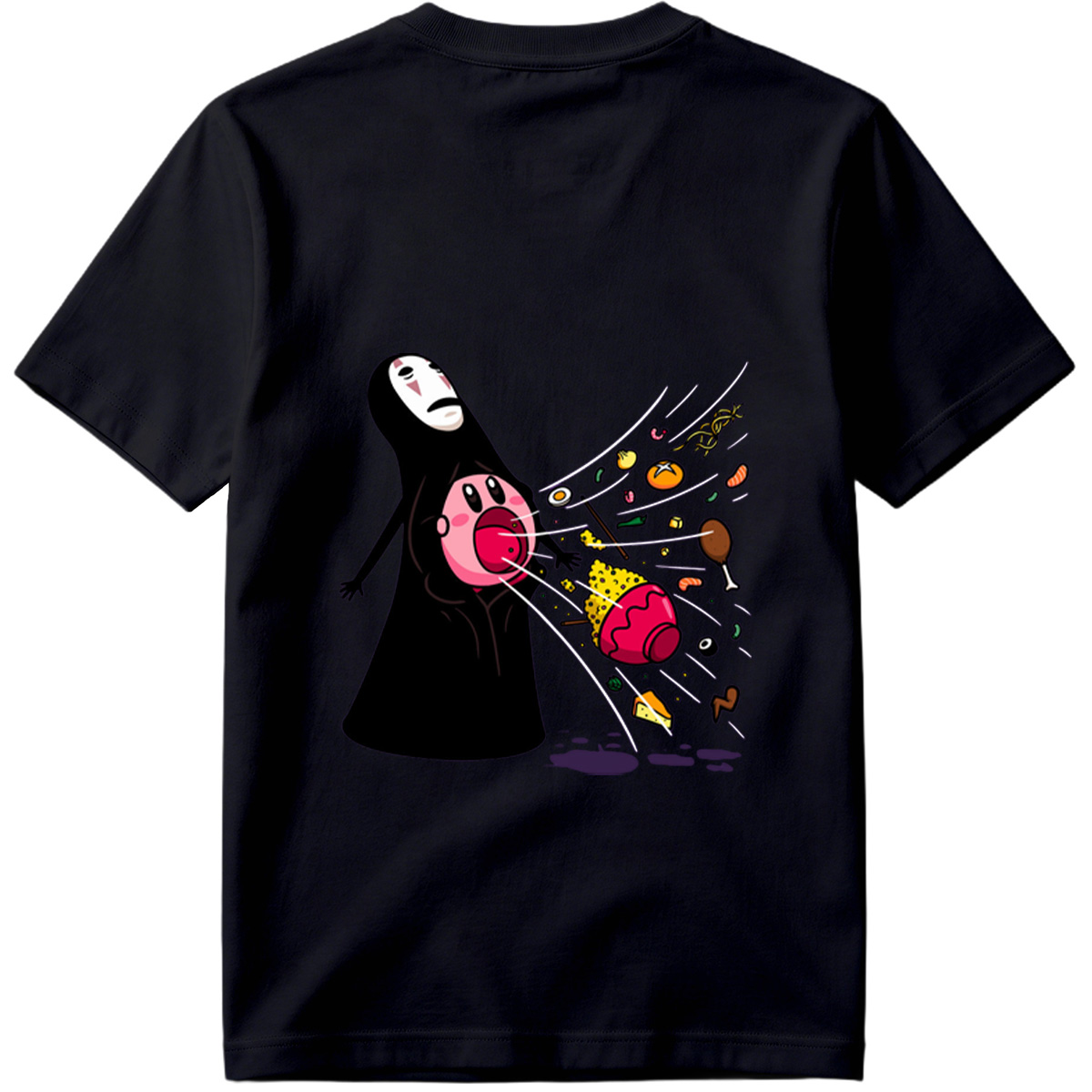 No-Face and Kirby: Food Explosion - Tee