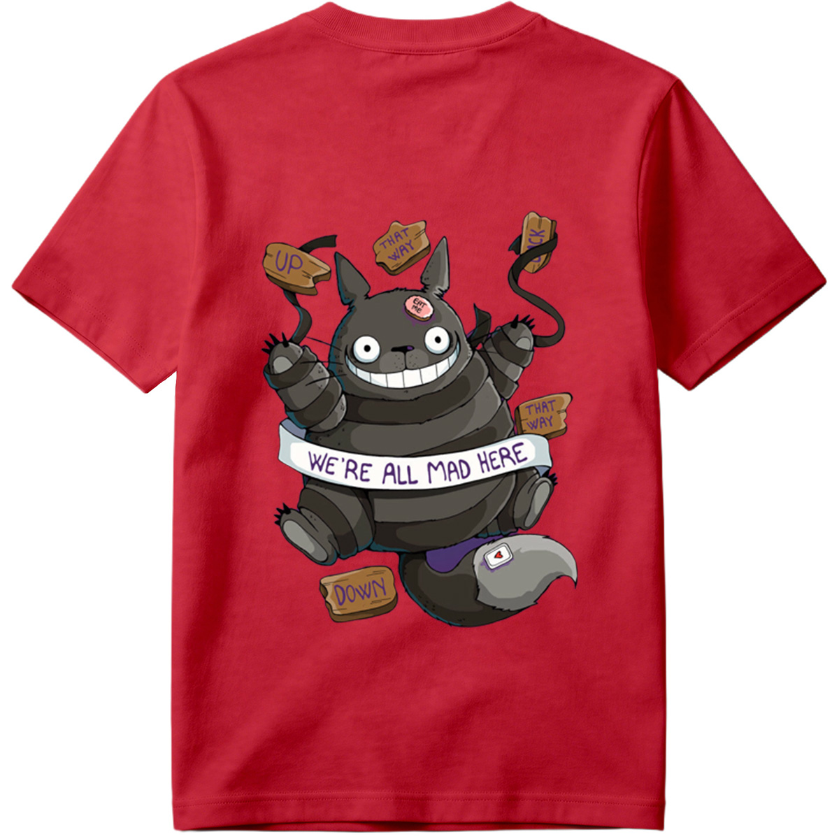 Totoro Meets Alice in Wonderland: We're All Mad Here - Tee