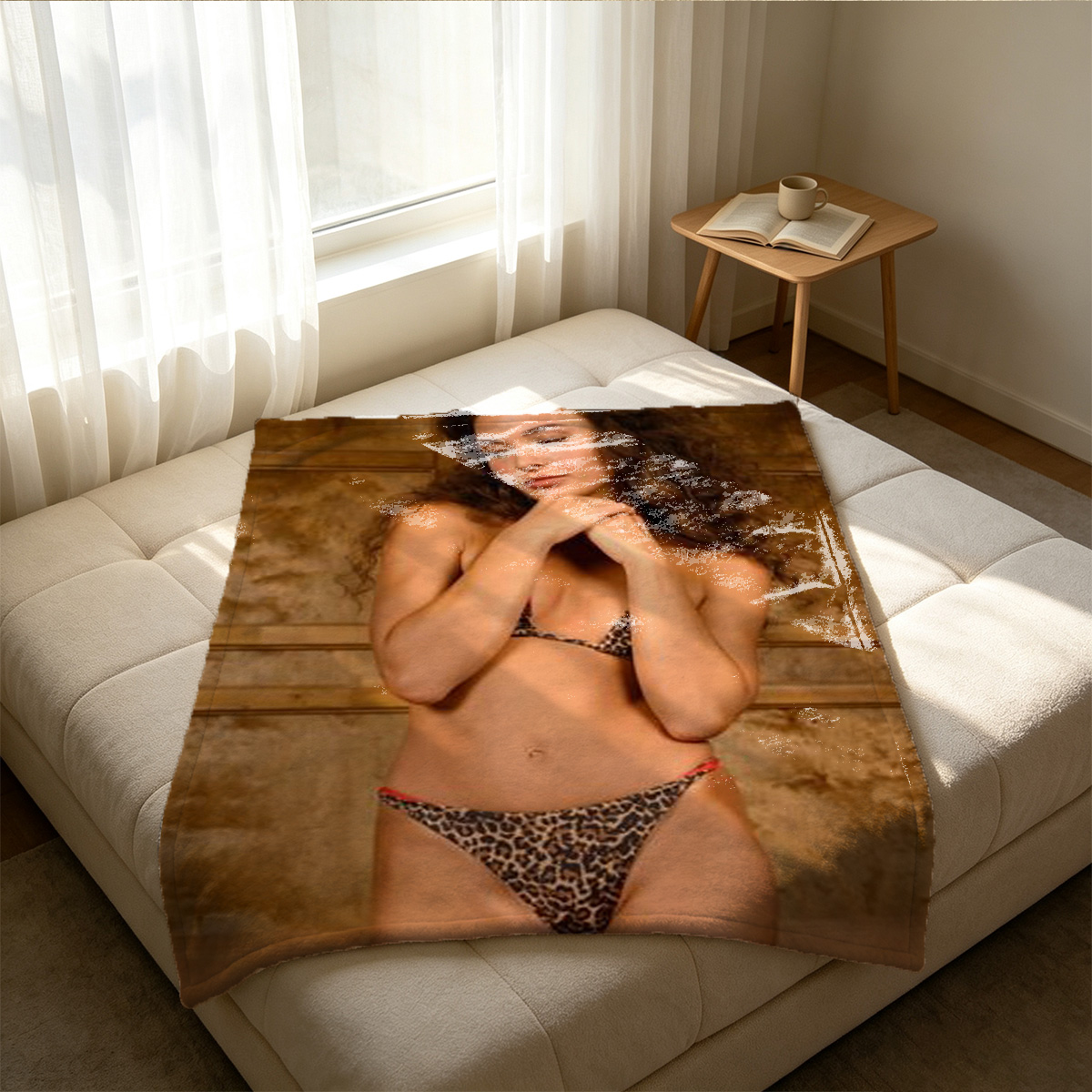 Nude Blonde on Beach - Blanket