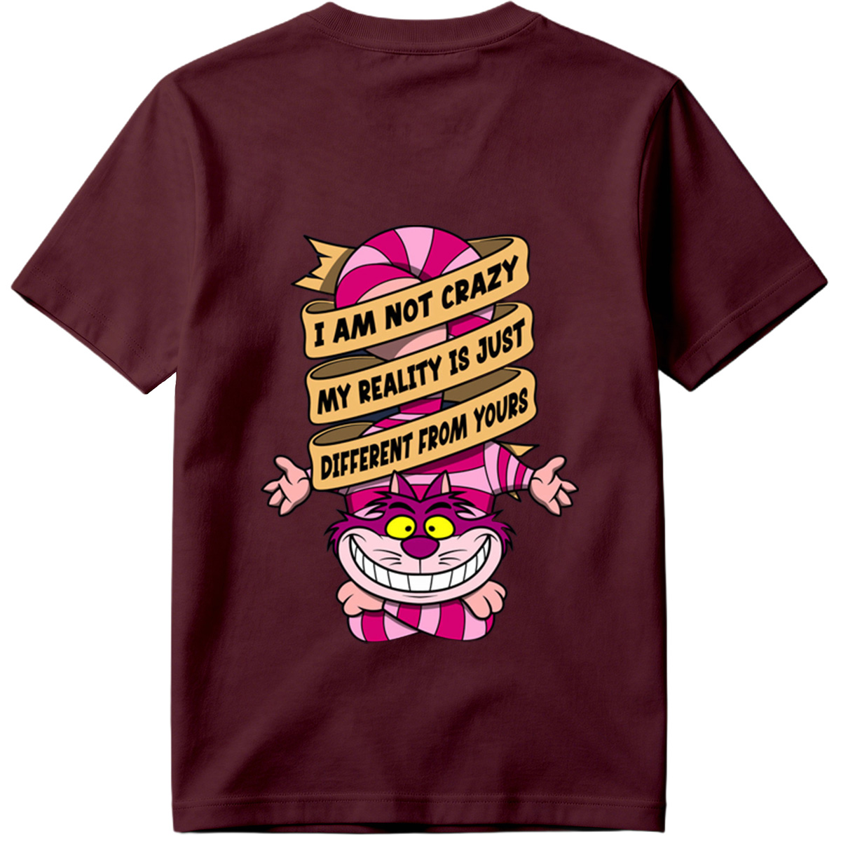 Cheshire Cat from Alice in Wonderland with Quote 