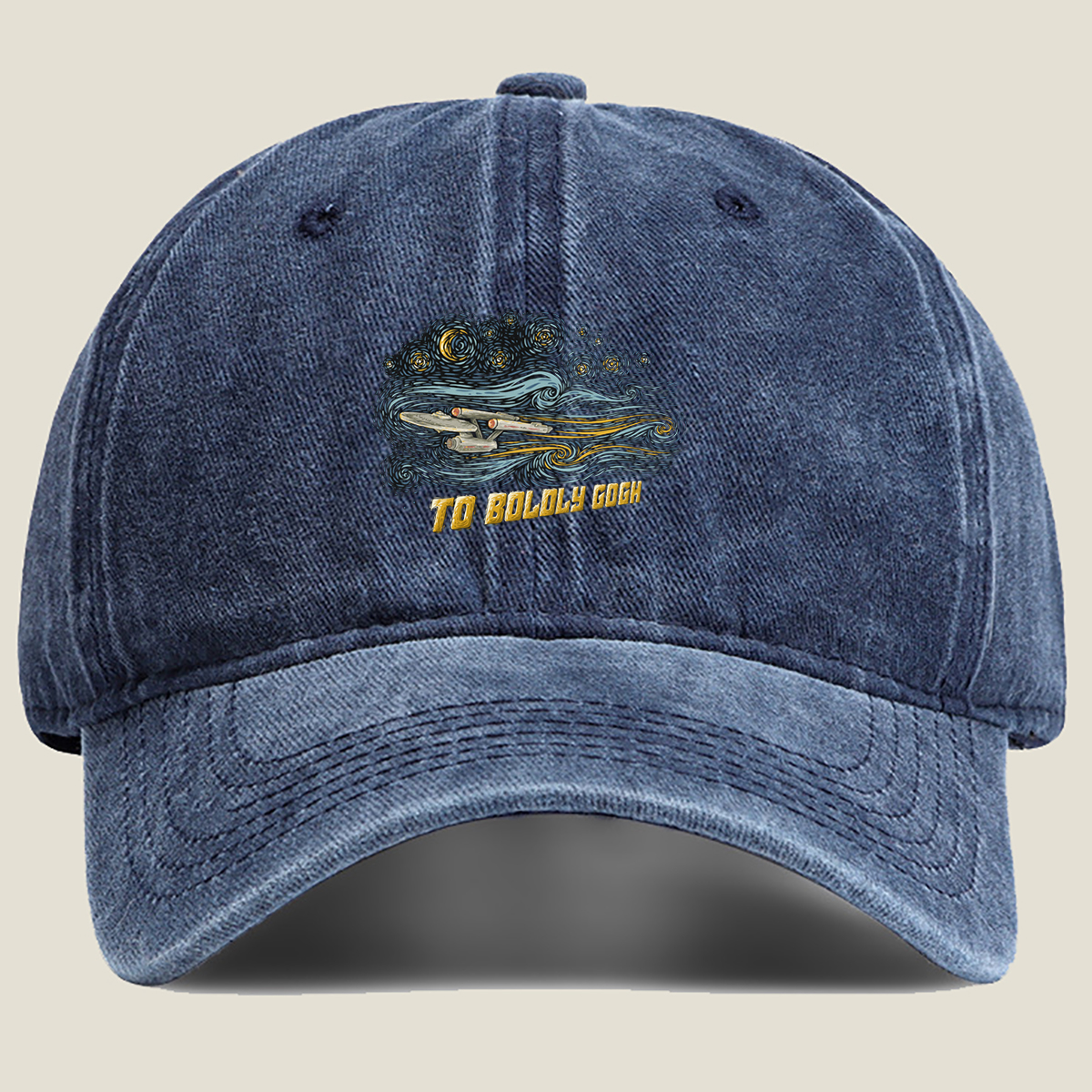 Star Trek: To Boldly Cough - Washed Denim - Baseball Cap