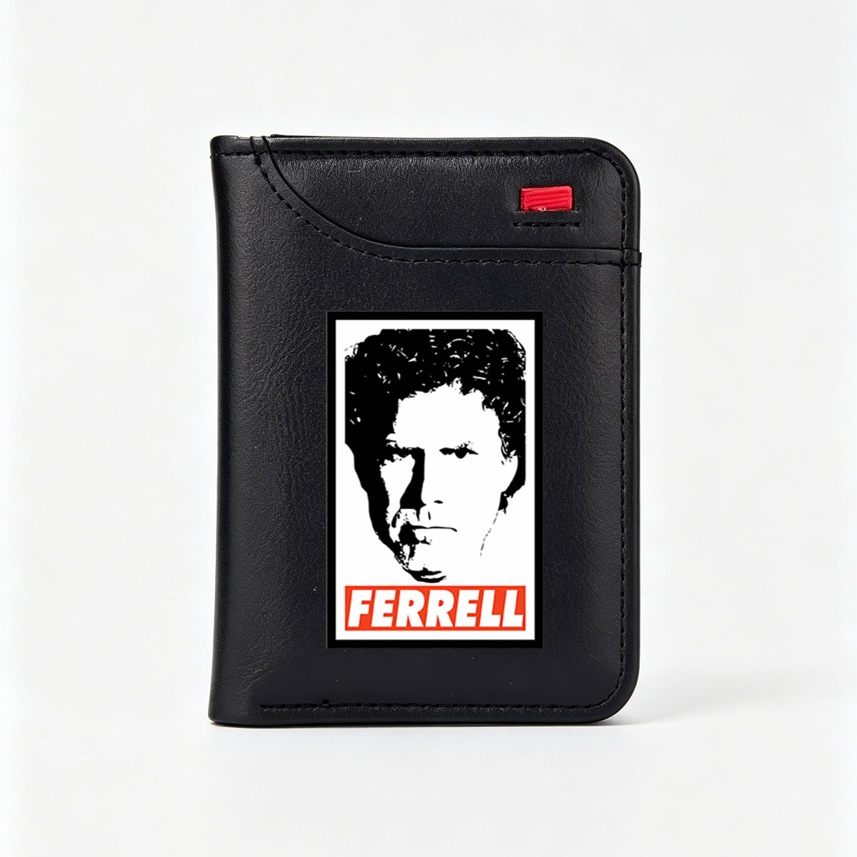 Ferrell: A Bold Black-and-White Portrait of the Actor - Vertical Style Wallet
