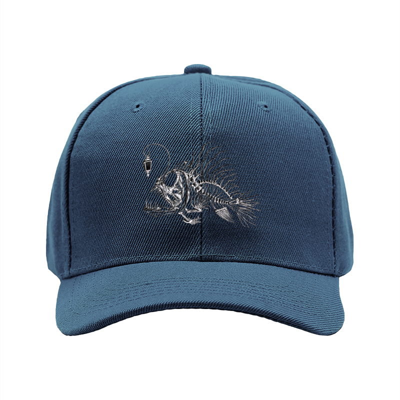 1pc New Baseball Cap with Fish Skeleton Print and Lantern Design Unisex Adjustable Hat for Outdoor Activities and Casual Wear Suitable for Adults and Teenagers