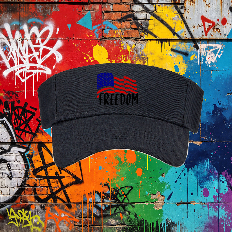 Unisex Classic Mesh Back Cap with American Flag Freedom Print - Lightweight Sun Hat for Outdoor Activities, Perfect for Adults Seeking Patriotic Style and Comfort in Summer, Beach, or Casual Wear