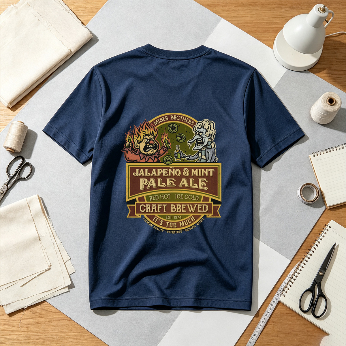 Miser Brothers Jalapeno & Mint Pale Ale Craft Brewed - Tee