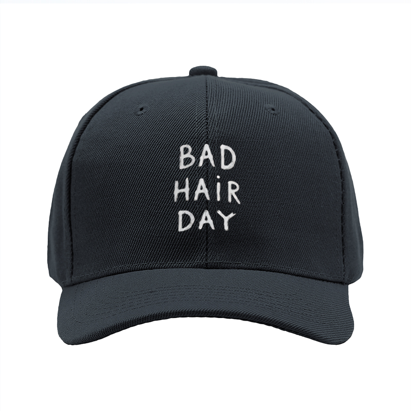 1pc New Baseball Cap Bad Hair Day Print Unisex Adjustable Hat for Outdoor Casual Wear Adults and Teens