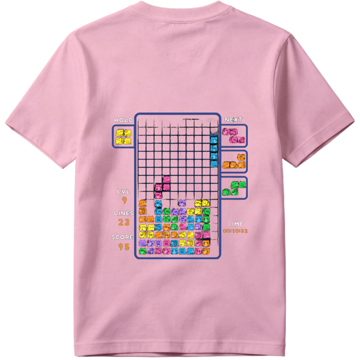 Cat Tetris: Level 9 Action - Tee