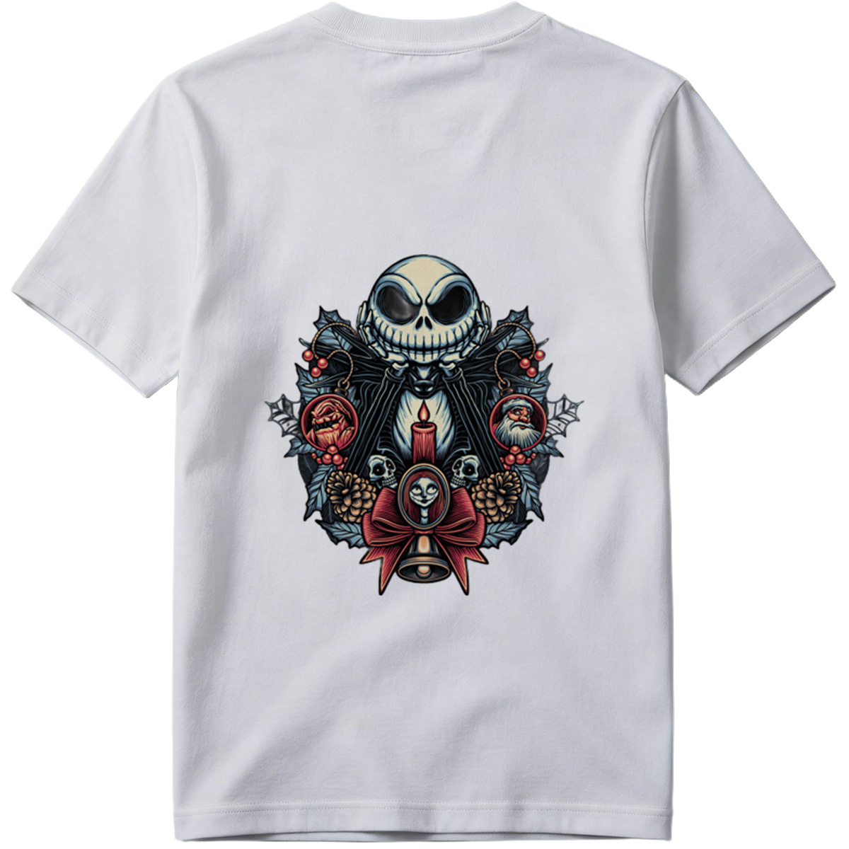 The Nightmare Before Christmas: Jack Skellington, Sally, and Santa Ornaments - Tee
