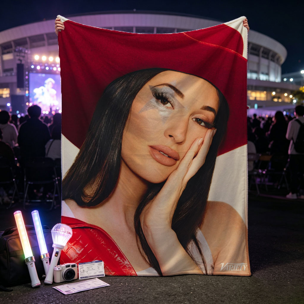 Katy Perry in a Bold Red Hat and Statement Makeup for Variety Cover Shoot - Blankets