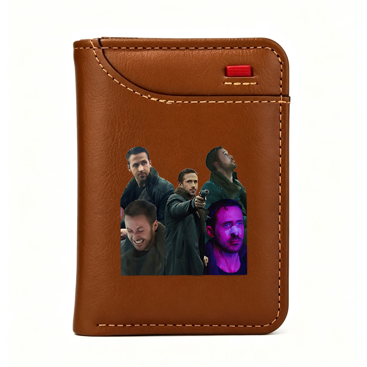 Ryan Gosling in Various Roles: Driver, Gunman, and Intense Expressions - Vertical Style Wallet