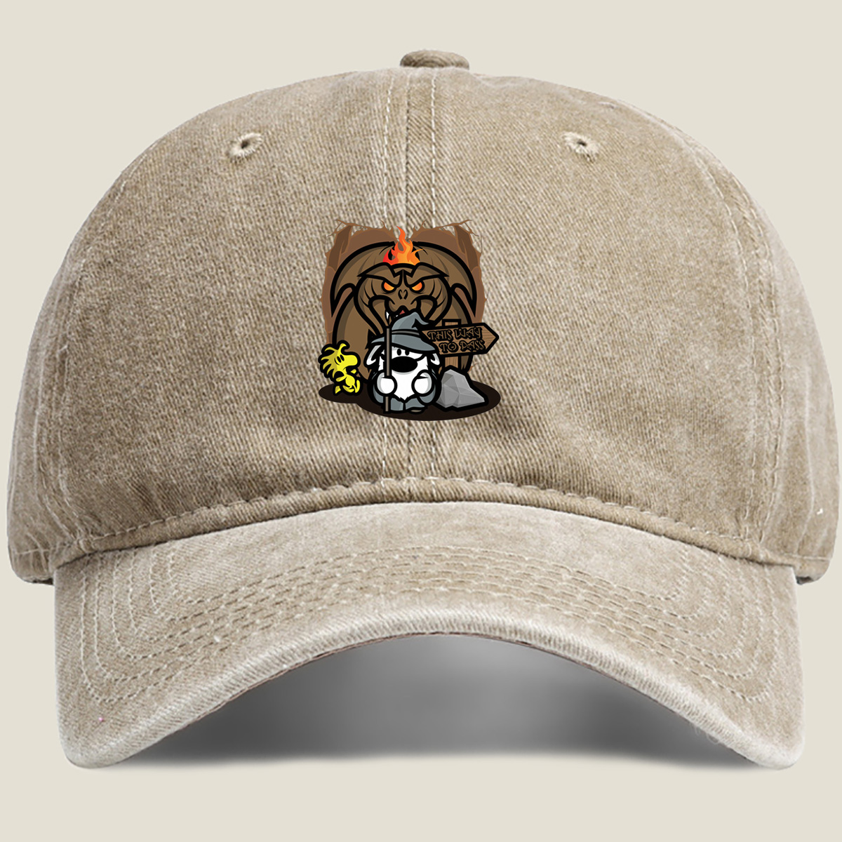 Pusheen and the Demon Gate - Washed Denim - Baseball Cap