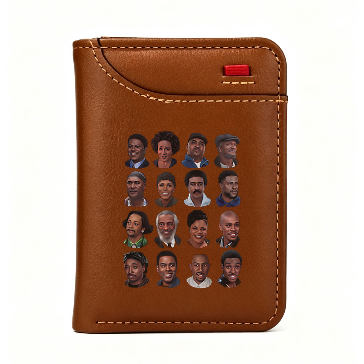 Diverse Black Characters in Various Roles and Styles - Vertical Style Wallet