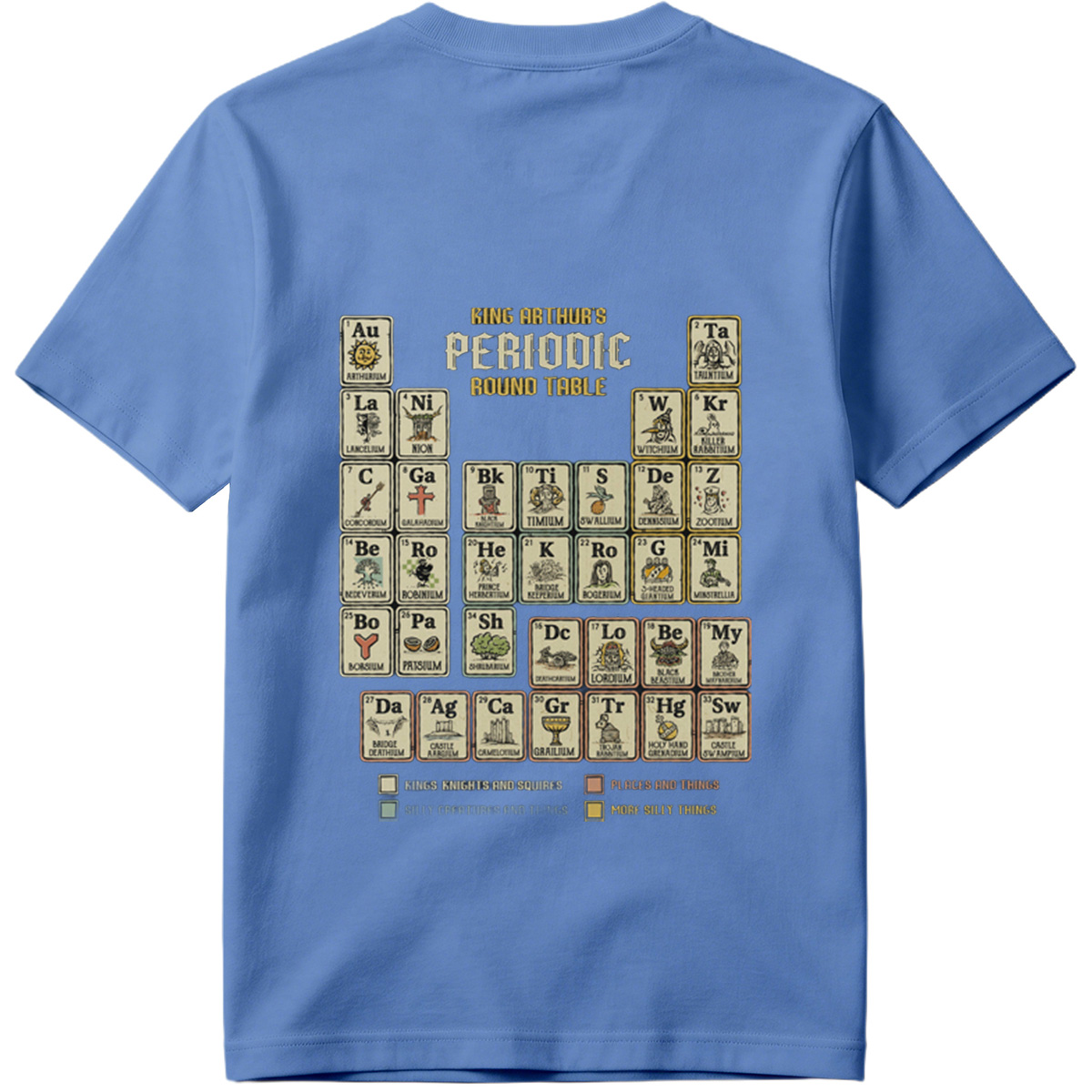 King Arthur's Periodic Round Table: A Fantasy Elemental Chart - Tee