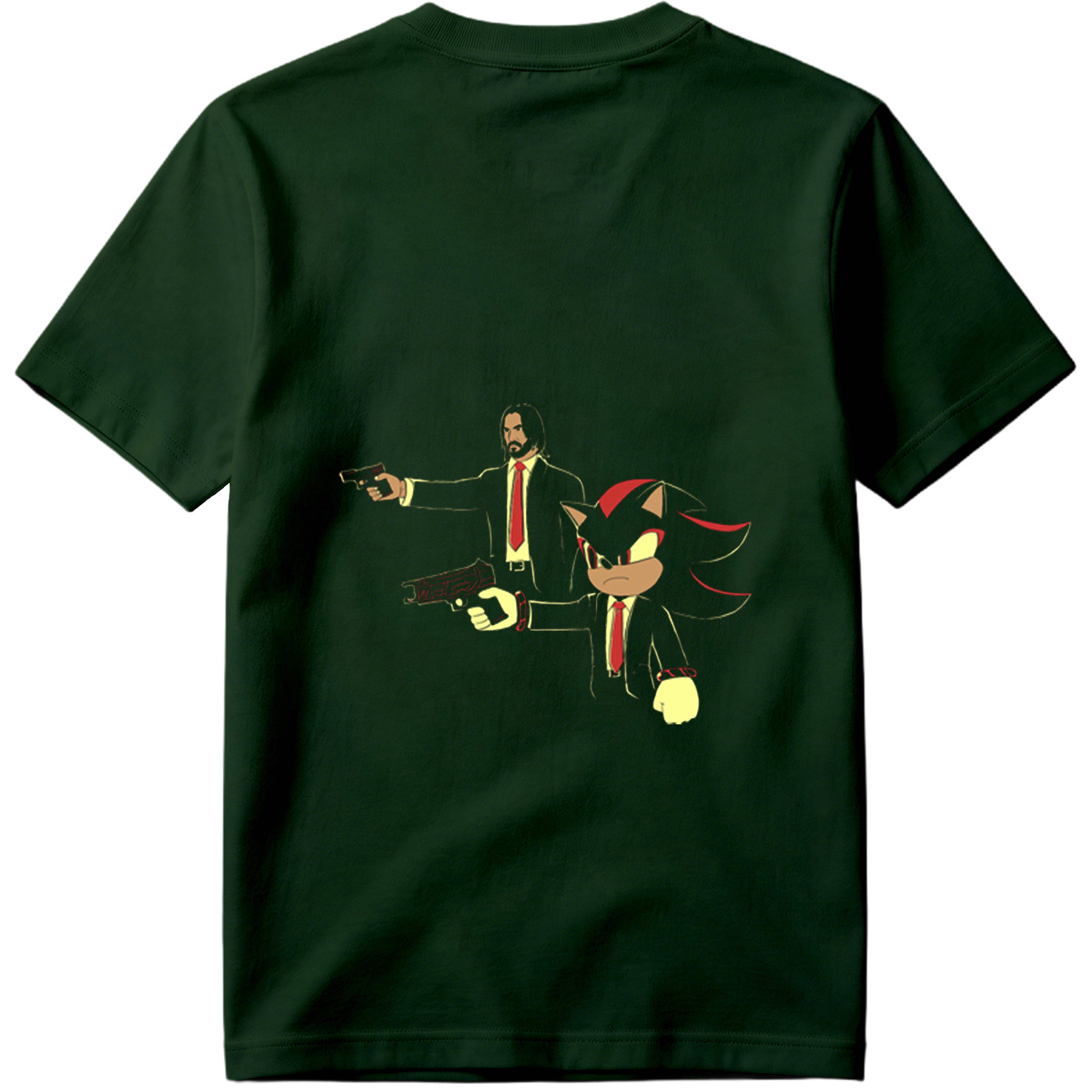 Sonic the Hedgehog and John Wick in Suit and Tie - Tee