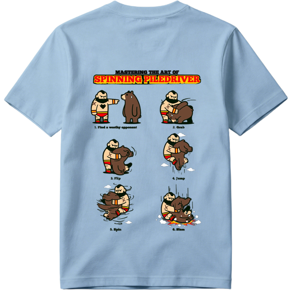 Mastering the Art of Spinning Piledriver: Wrestler vs Bear - Tee