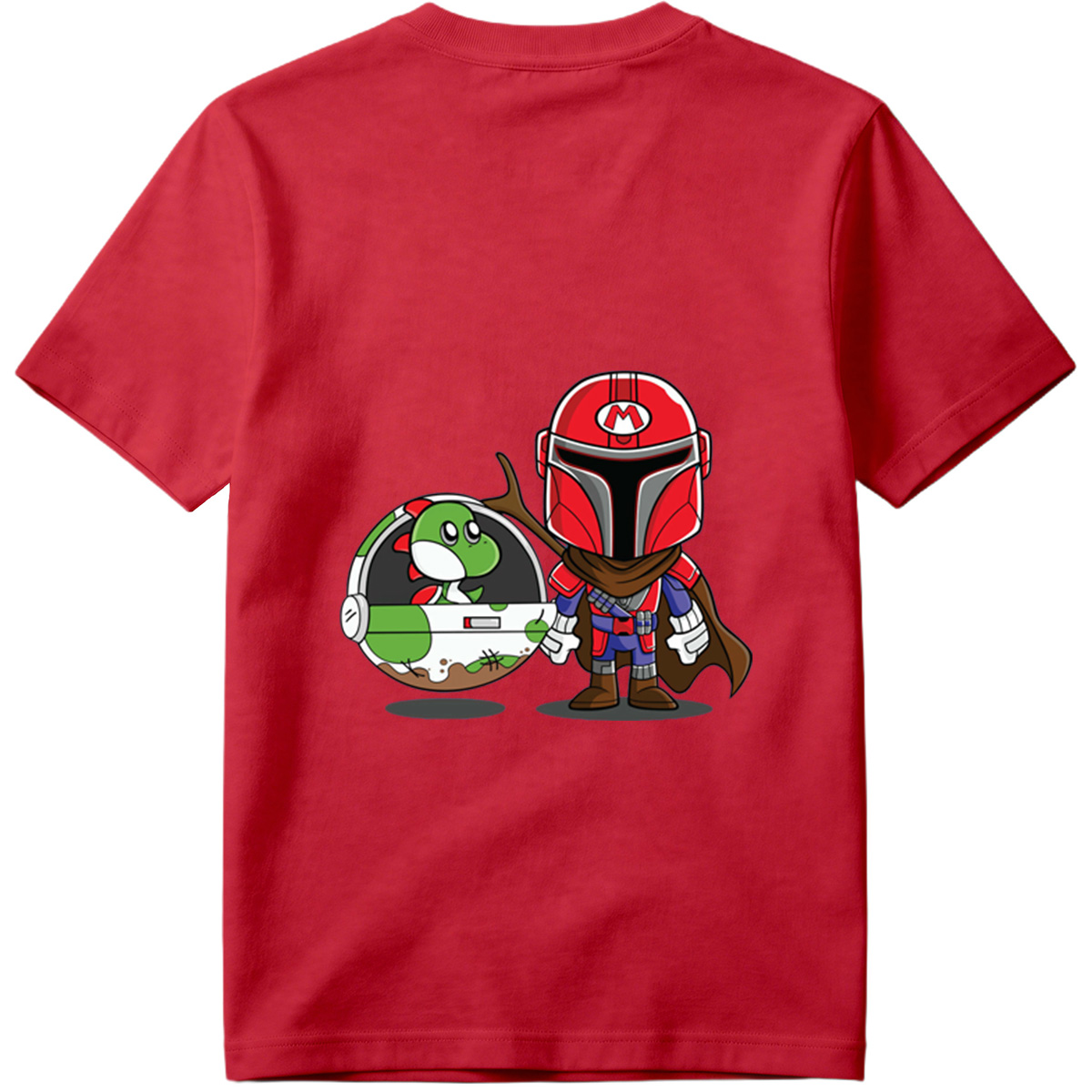 Mario Mandalorian with Yoshi in Space Pod - Tee
