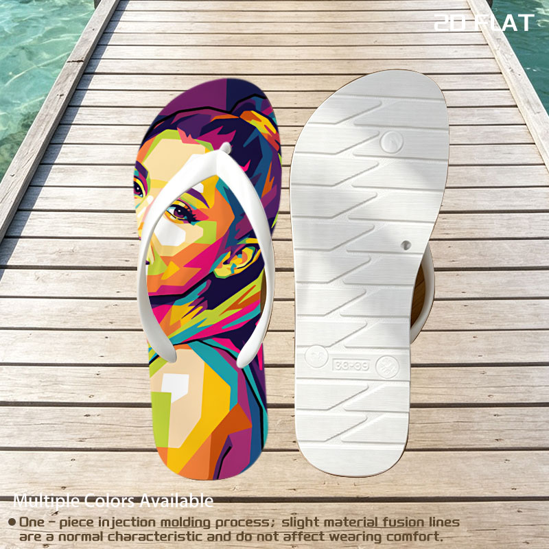 Ariana Grande Pop Art Portrait -  flip-flops