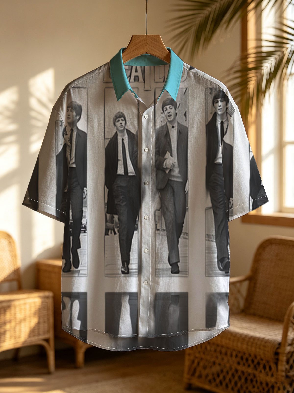The Beatles: John, Paul, George, and Ringo Walking in Style -  Shirt