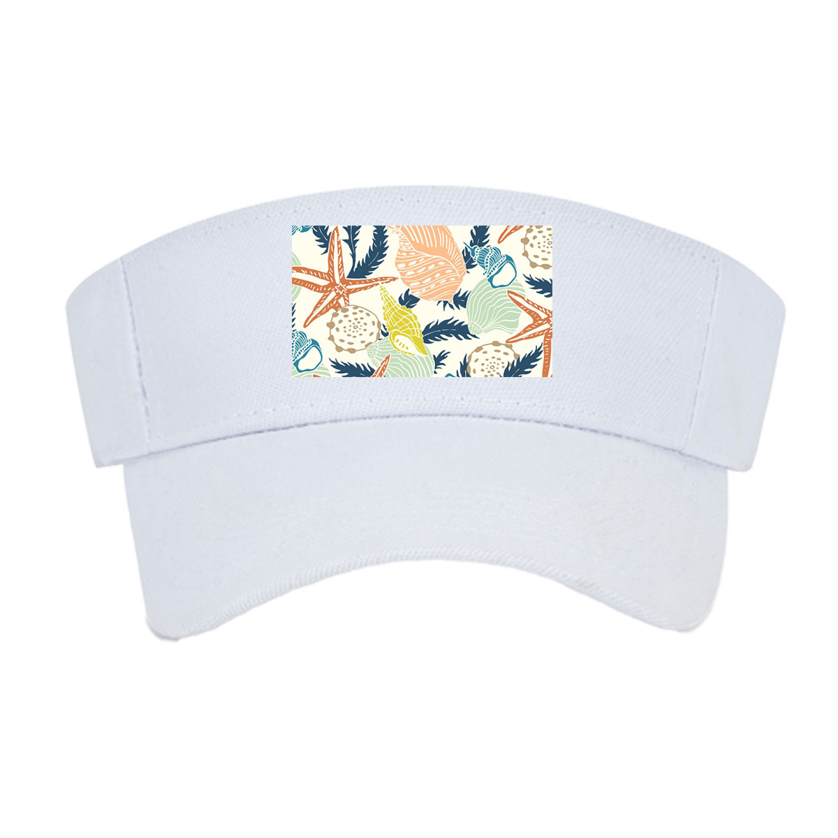 Seashells, Starfish, and Seaweed Pattern -  Visor cap