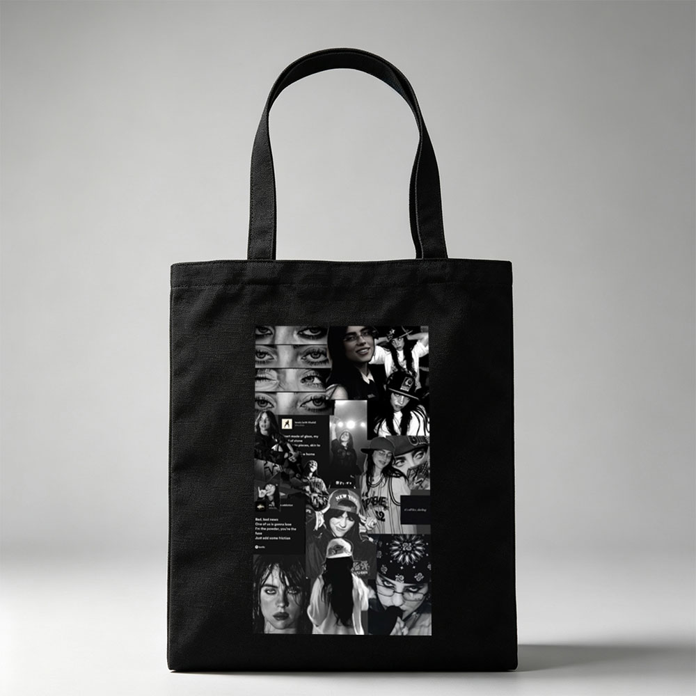 Khalid Collage - Black and White Portrait Montage Featuring Close-Ups and Group Shots with Text Overlays - Canvas tote bags