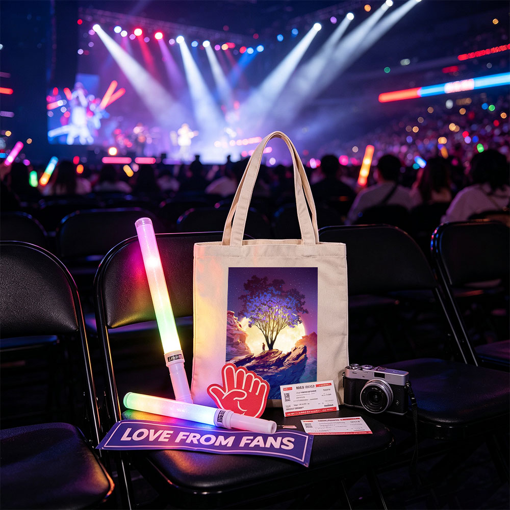 Imagine Dragons Dreamy Landscape with Purple Tree and Moonlit Sky - Canvas tote bags