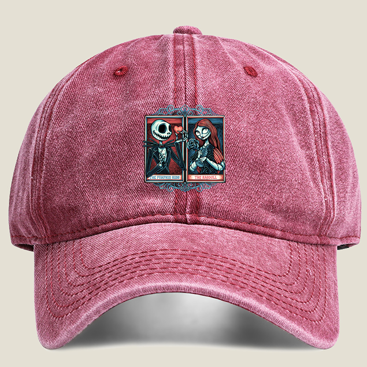 The Pumpkin King and The Ragdoll - Washed Denim - Baseball Cap
