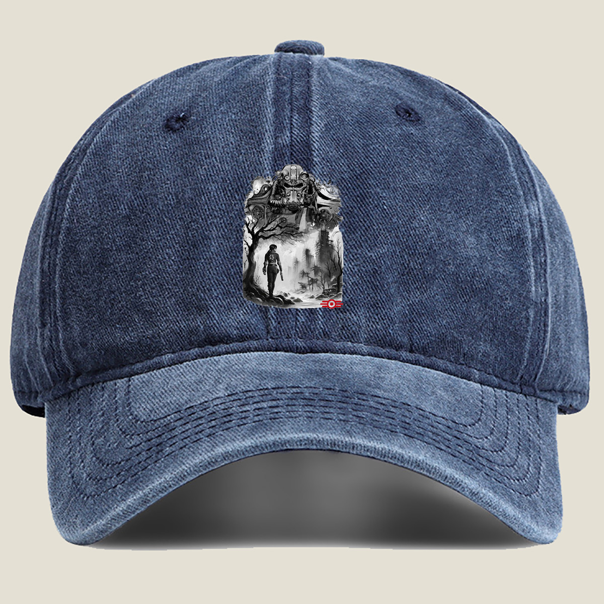Fallout: Vault Dweller and Power Armor - Washed Denim - Baseball Cap