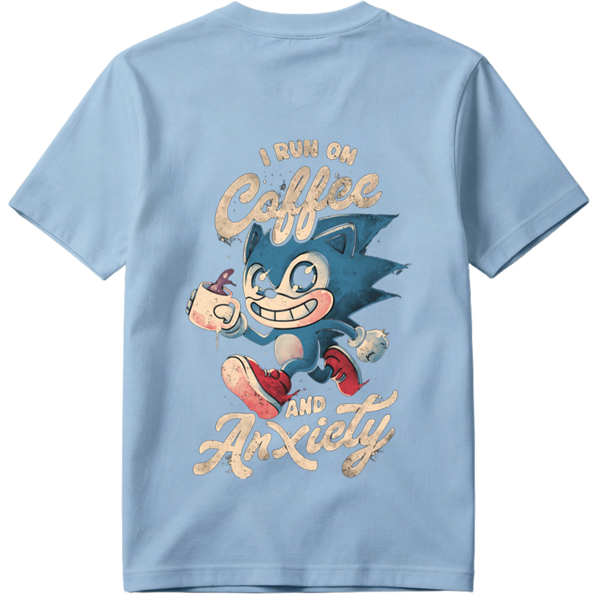 Sonic the Hedgehog: I Run on Coffee and Anxiety - Tee