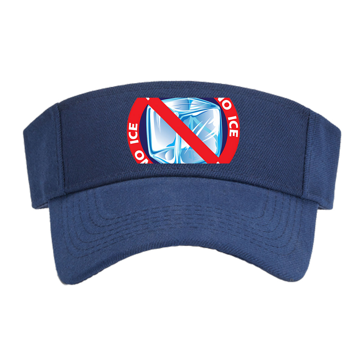 No Ice Sign with Prohibited Symbol -  Visor cap
