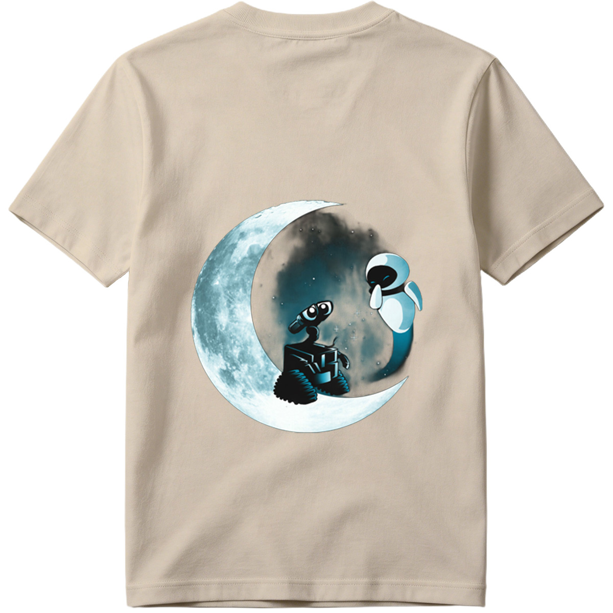 WALL-E and EVE on the Moon - Tee