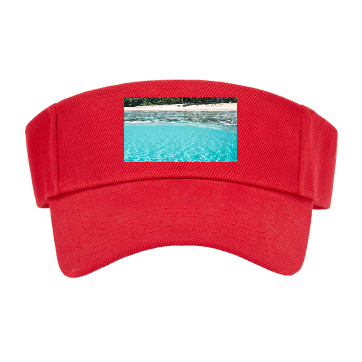 Crystal Clear Waters and Palm Trees on a Tropical Beach -  Visor cap