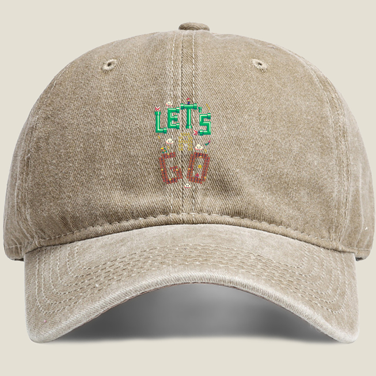 Super Mario: Let's Go! - Washed Denim - Baseball Cap