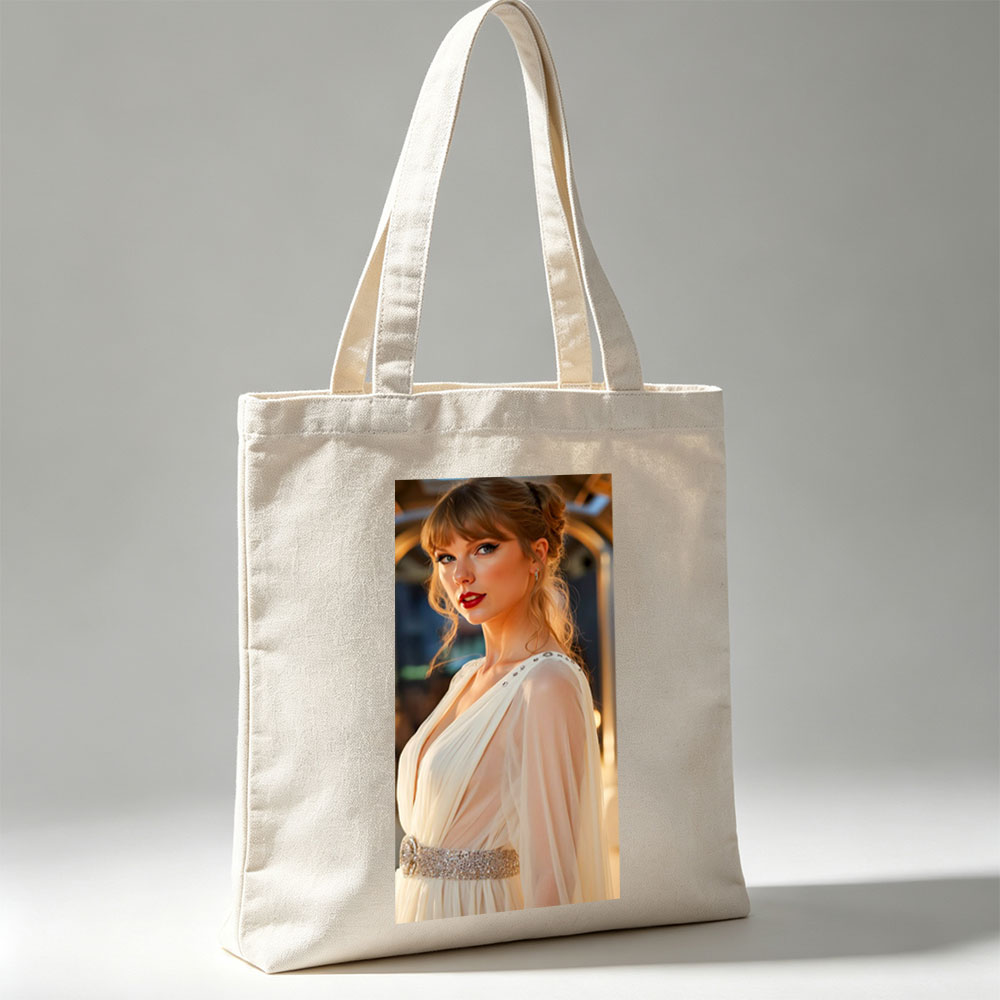 Taylor Swift in Elegant Gown at Red Carpet Event - Canvas tote bags