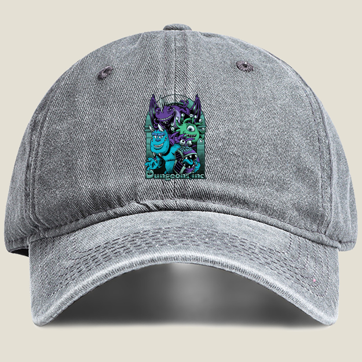 Dungeons, Inc. - Sulley, Mike, and Monsters - Washed Denim - Baseball Cap