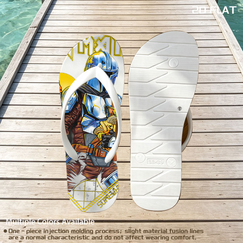 Iron Mando: The Mandalorian and Grogu in Space Adventure -  flip-flops