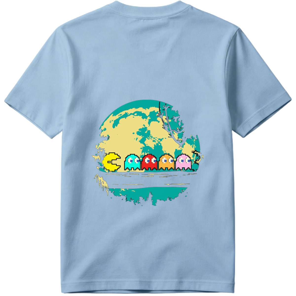 Pac-Man and Ghosts Under the Moon - Tee