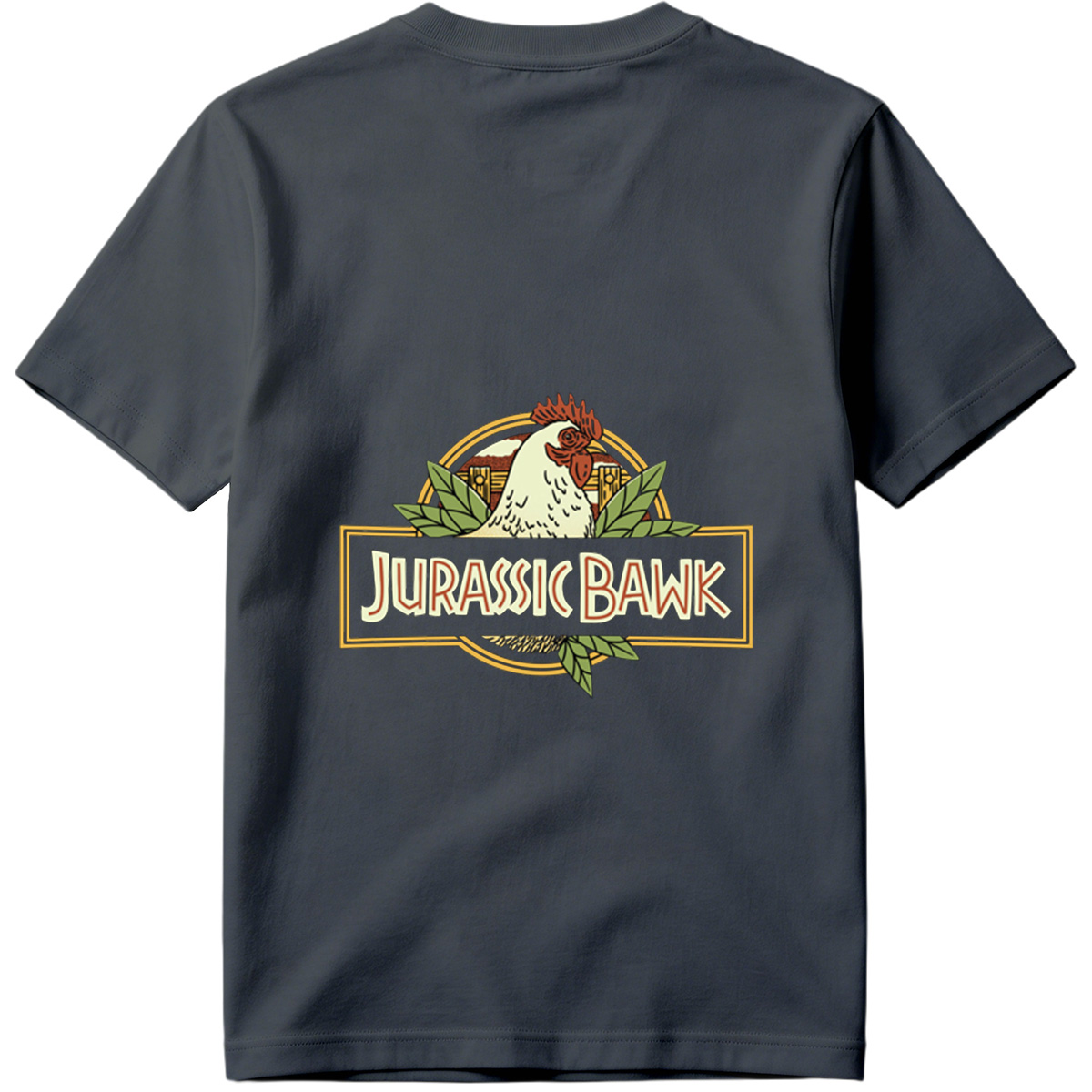 Jurassic Bawk - Chicken Logo Design - Tee