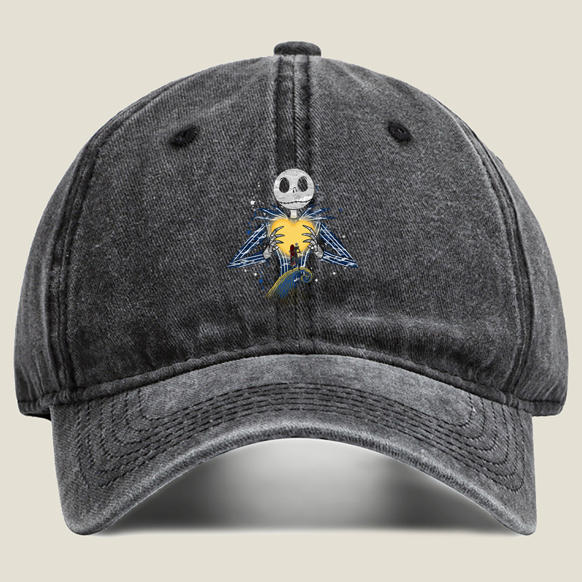 Jack Skellington and Sally: Heart of the Nightmare - Washed Denim - Baseball Cap